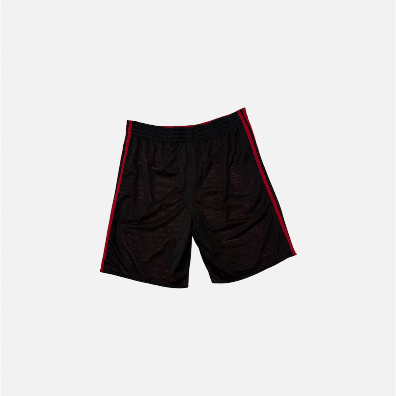 Adidas Μπασκετική Βερμούδα Μαύρη με Κόκκινες Ρίγες